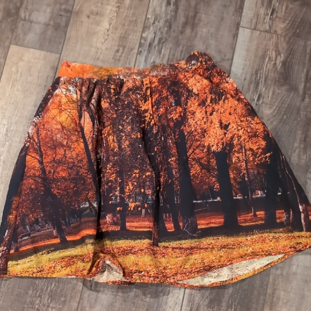 Autumn Forest Print Skirt From Modcloth